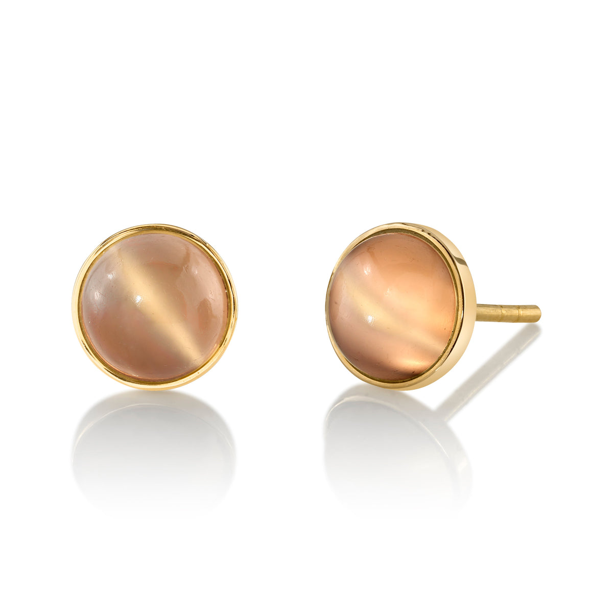 Cat's Eye Moonstone Studs