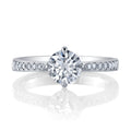 Round Brilliant Solitaire with N/S/E/W Points