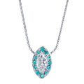Marquise Diamond & Paraiba Tourmaline Pendant