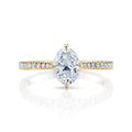 Natural Oval Yellow Gold Solitaire Ring