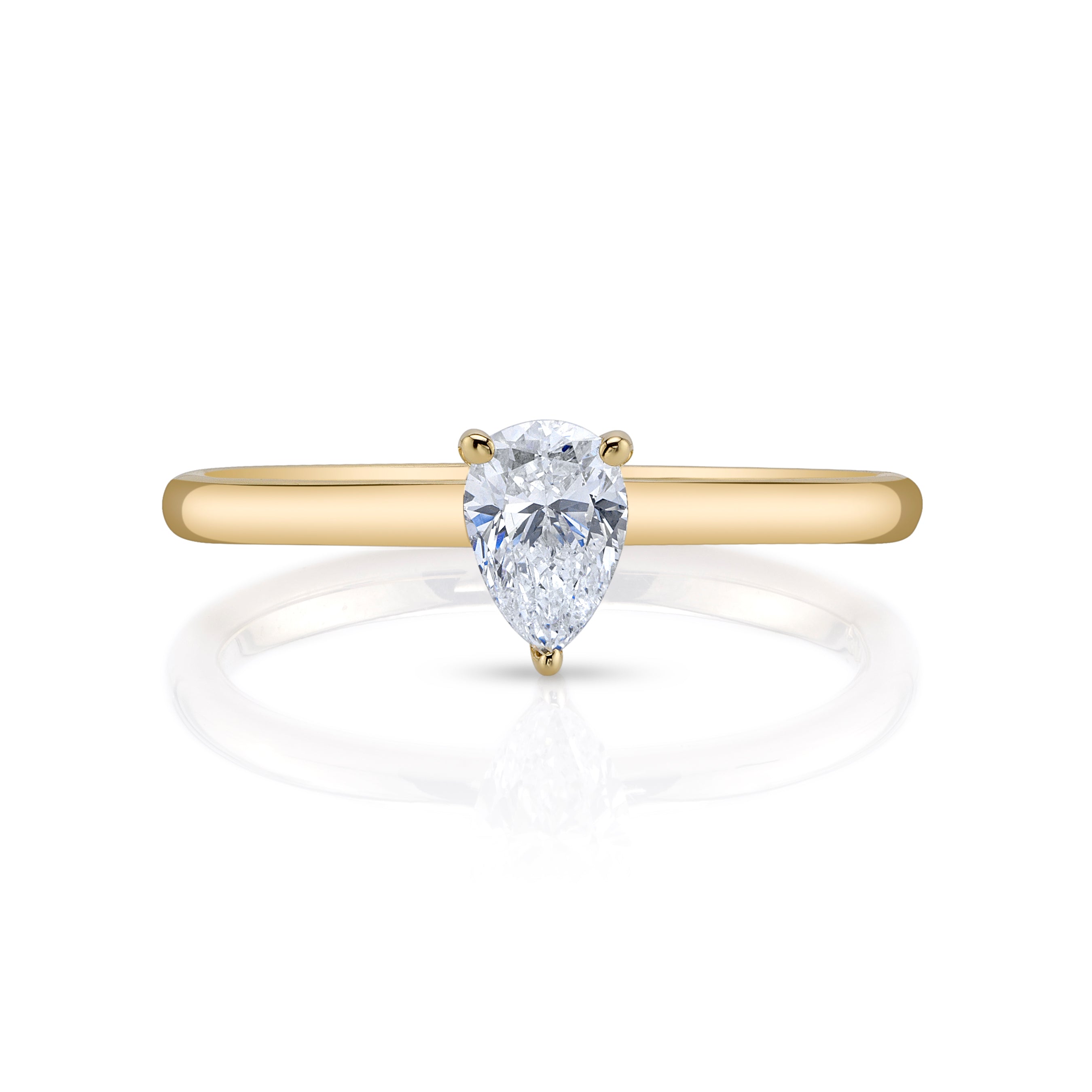 Natural Pear Diamond Solitaire