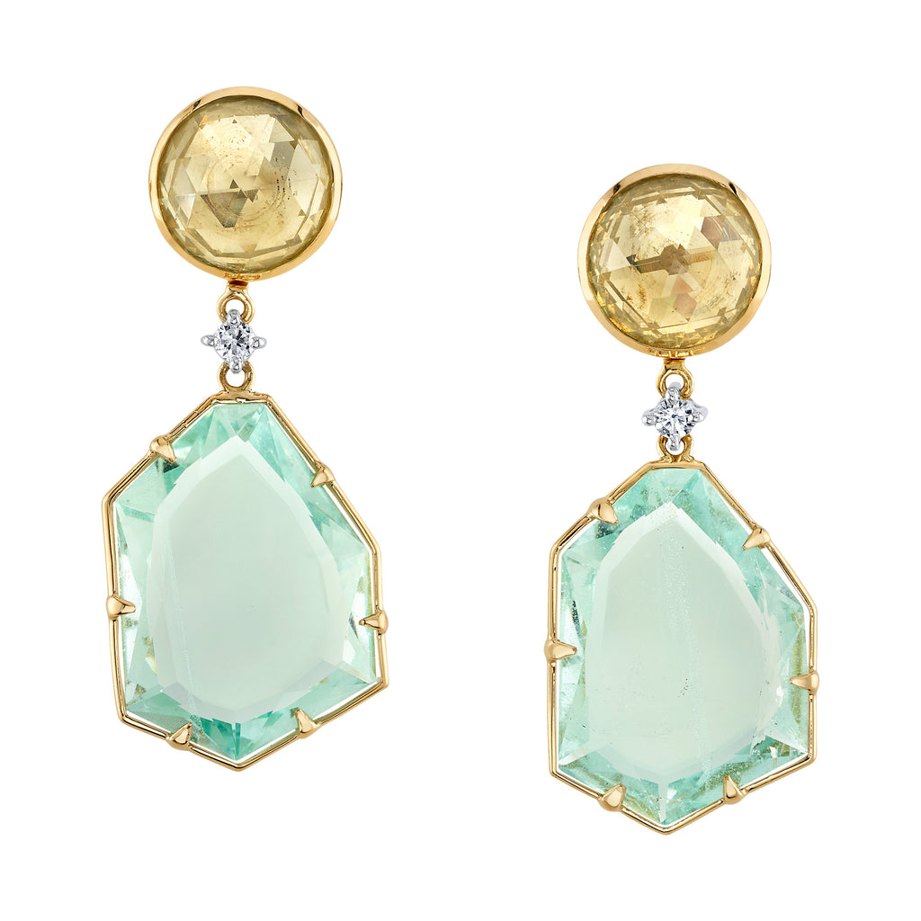 Aquamarine Convertible Earrings