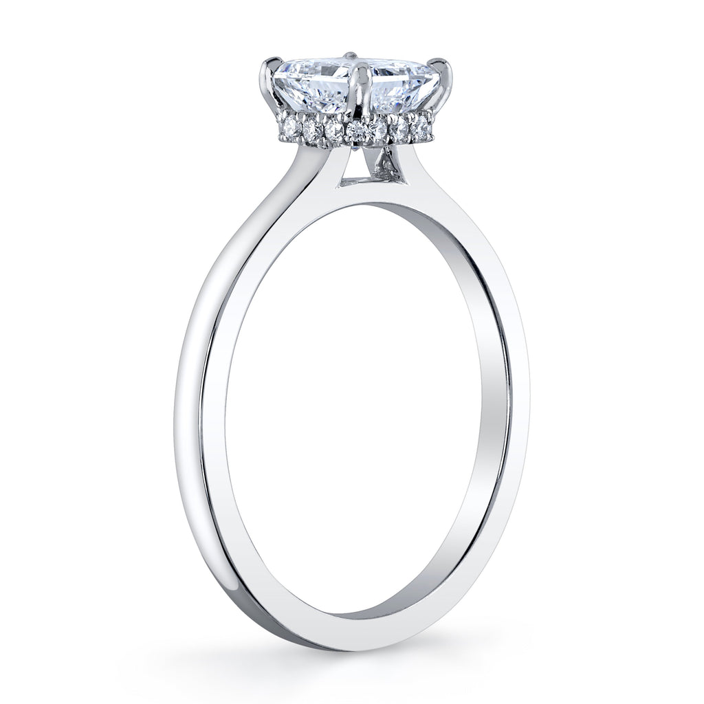 Natural Princess Cut Diamond Solitaire Ring