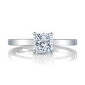 Natural Princess Cut Diamond Solitaire Ring