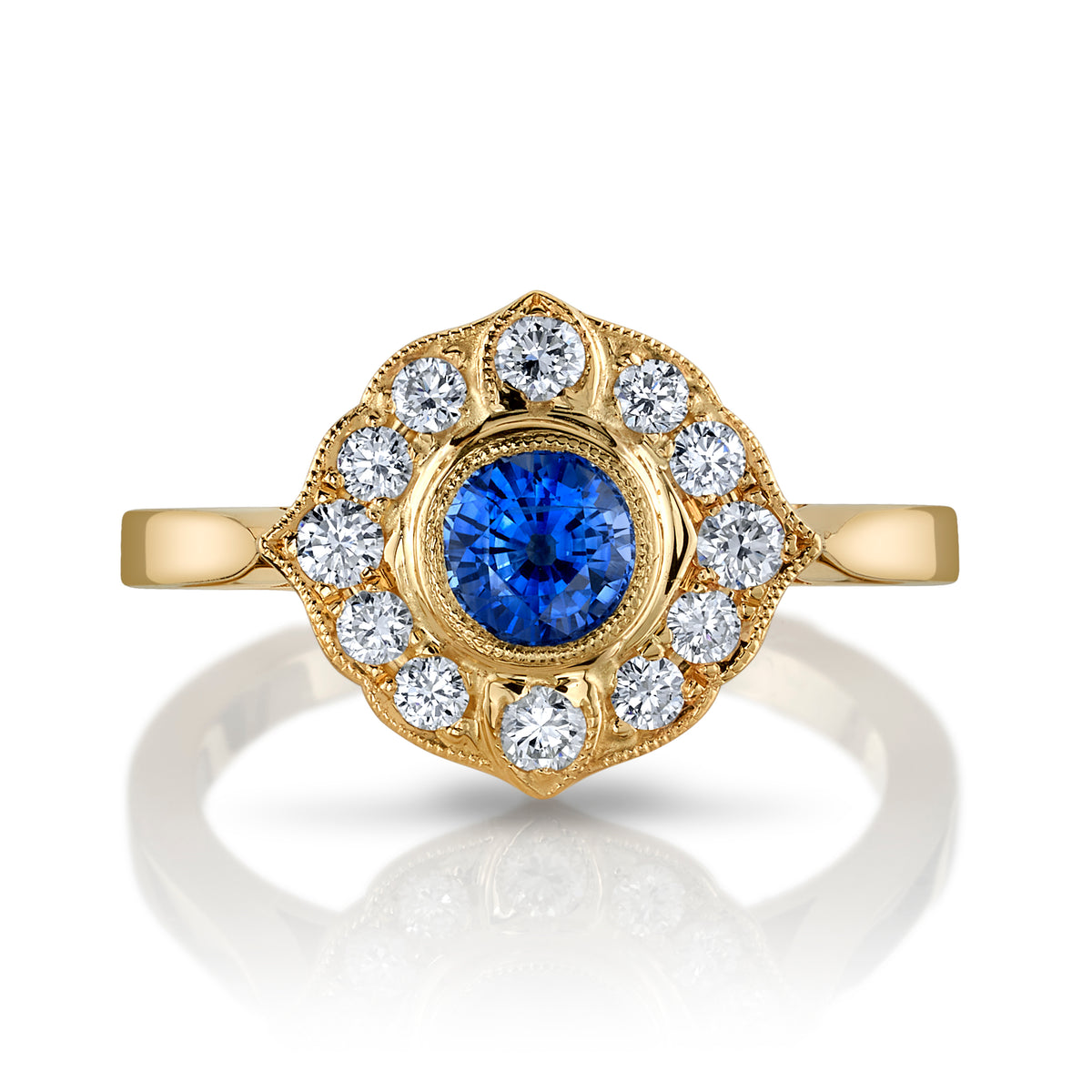 Sapphire Halo Ring