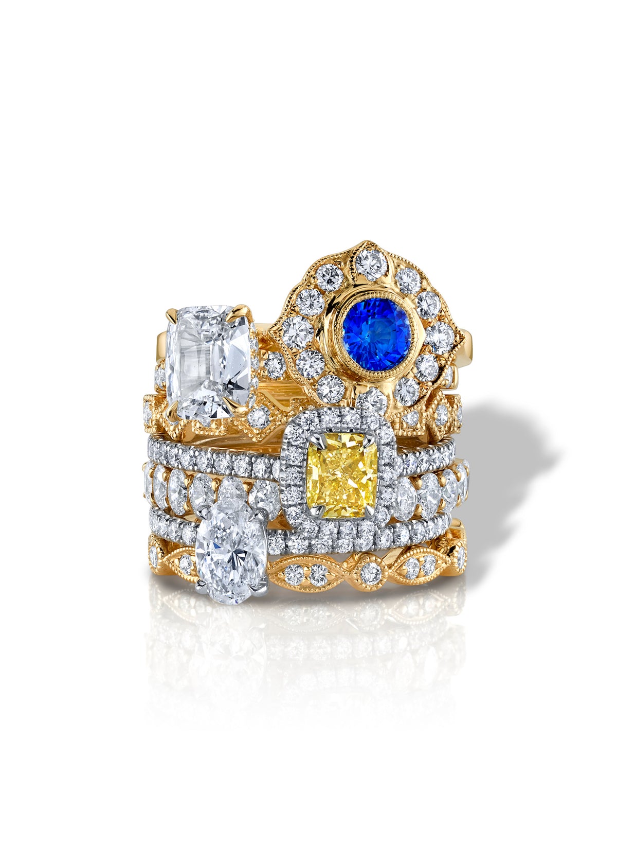 Sapphire Halo Ring