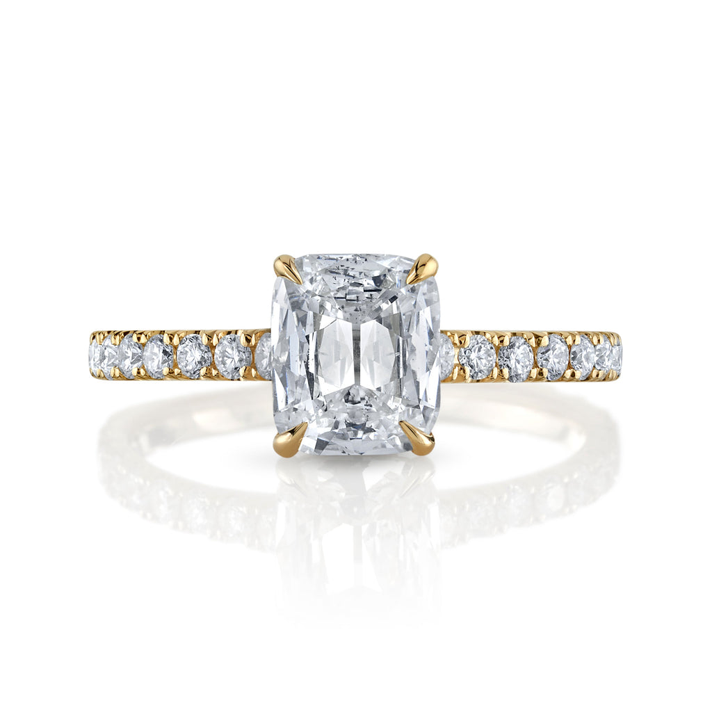 Natural Antique Cushion Cut Diamond Ring