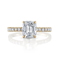 Natural Antique Cushion Cut Diamond Ring