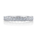 Beaded and Bezeled Natural Diamond Band