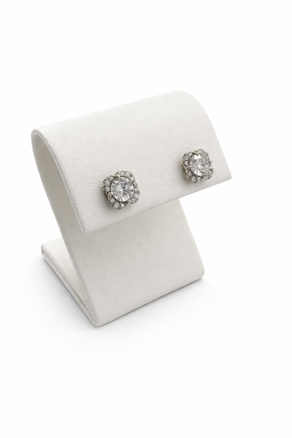 Diamond Halo Clover Studs