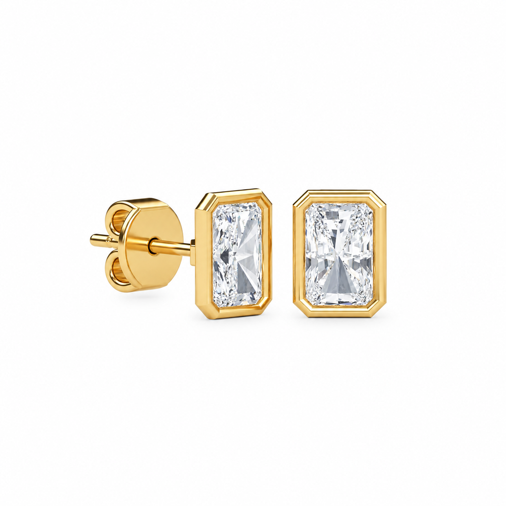 LAB Radiant Diamond Studs