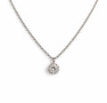 Petite Diamond Halo Pendant