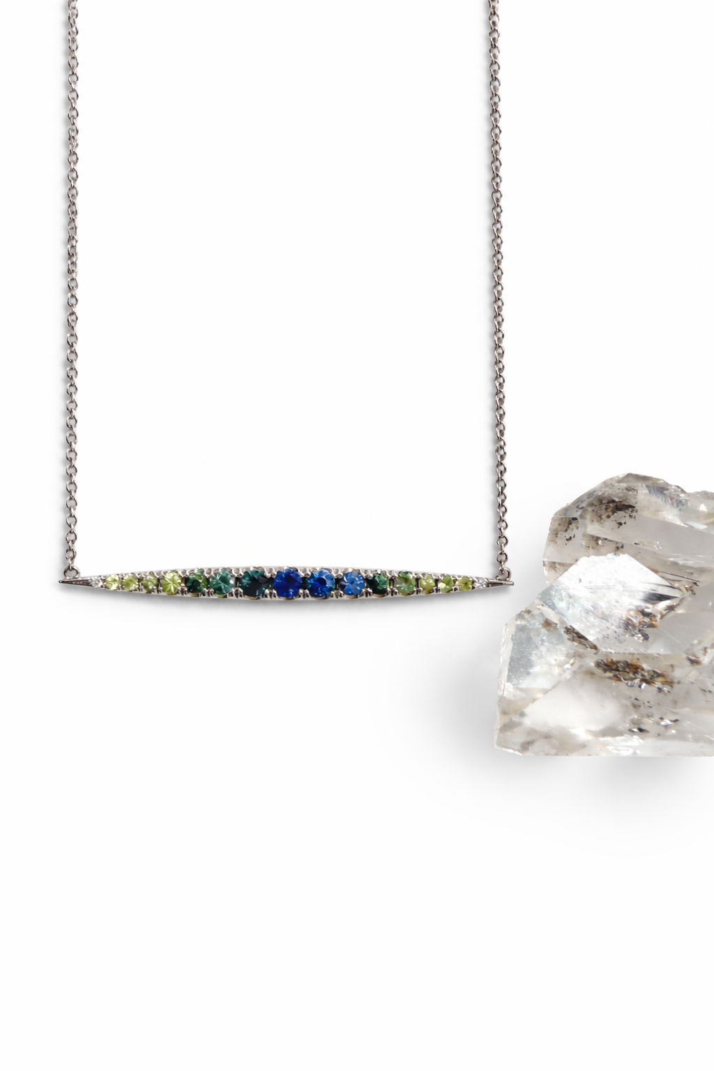 Ombré Montana Sapphire Bar Pendant