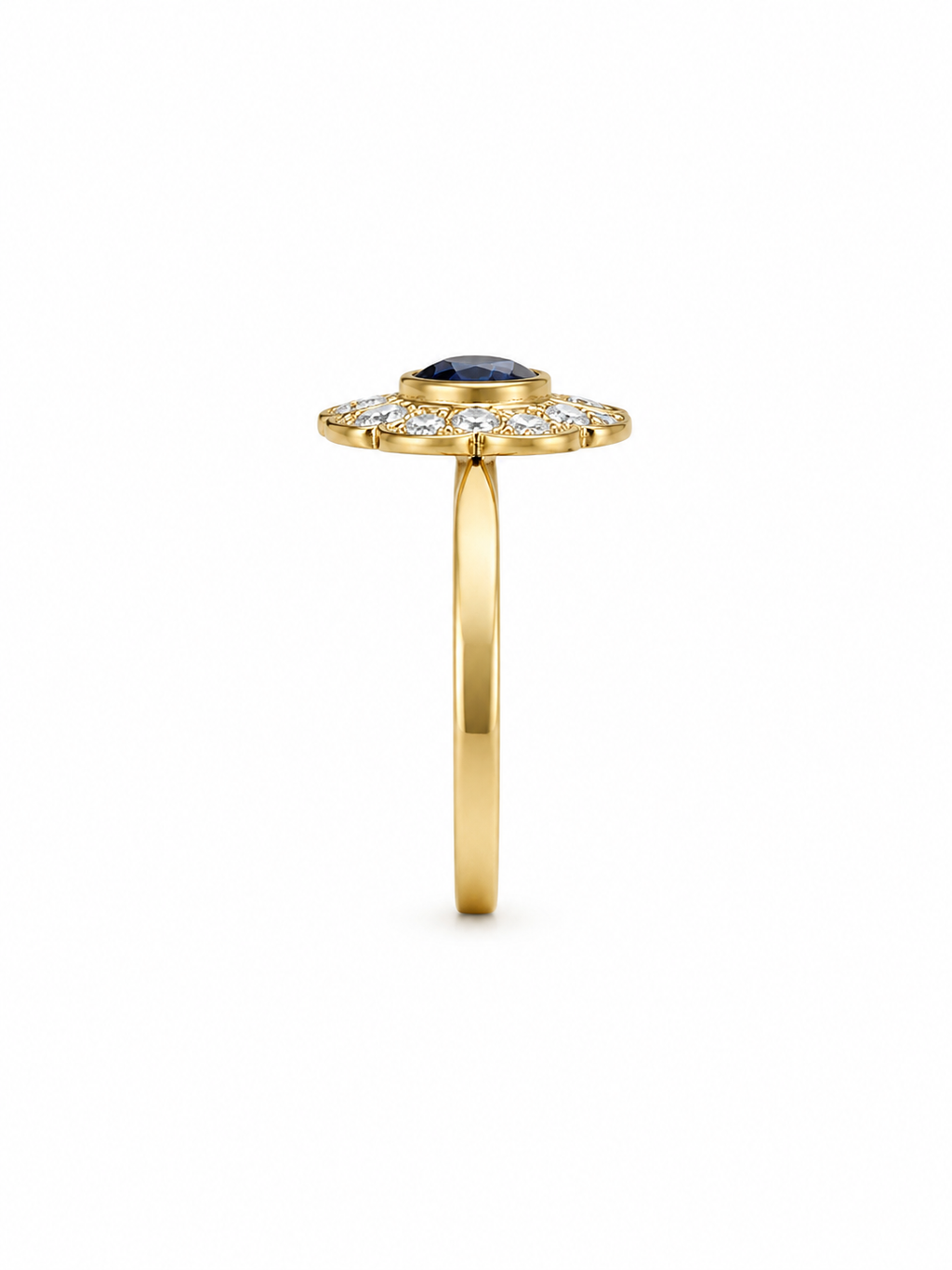 Sapphire Halo Ring