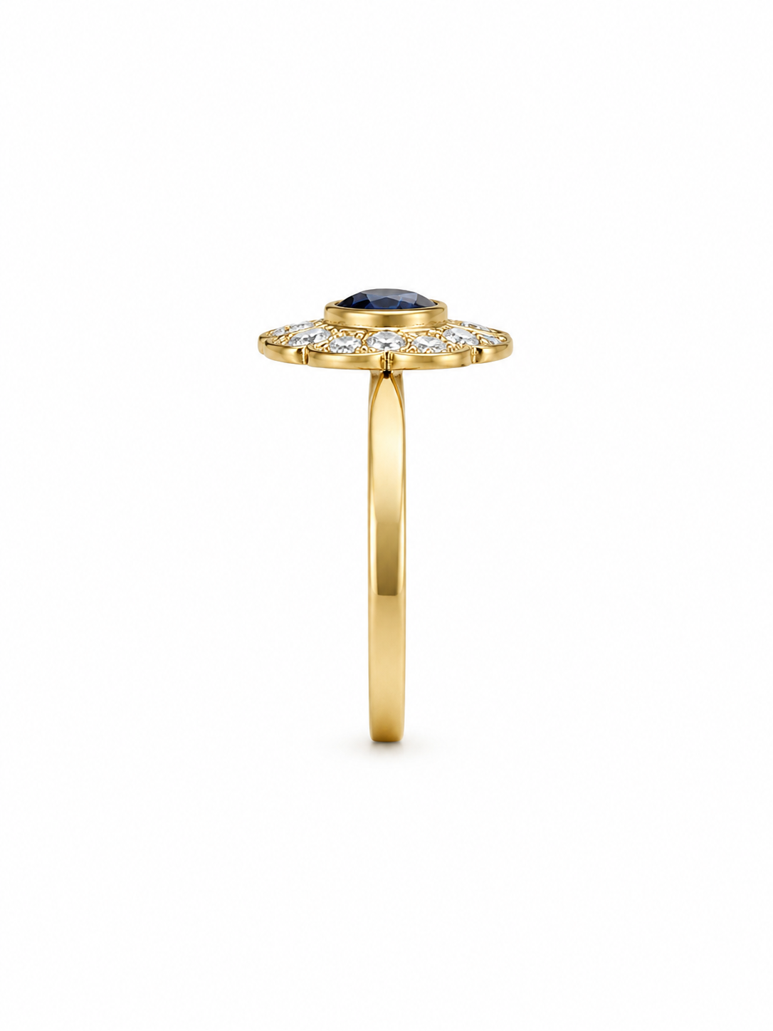 Sapphire Halo Ring