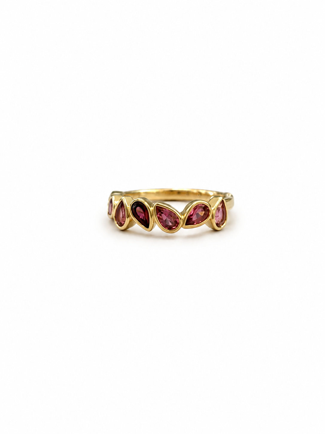 Ombré Pink Tourmaline Pear Band