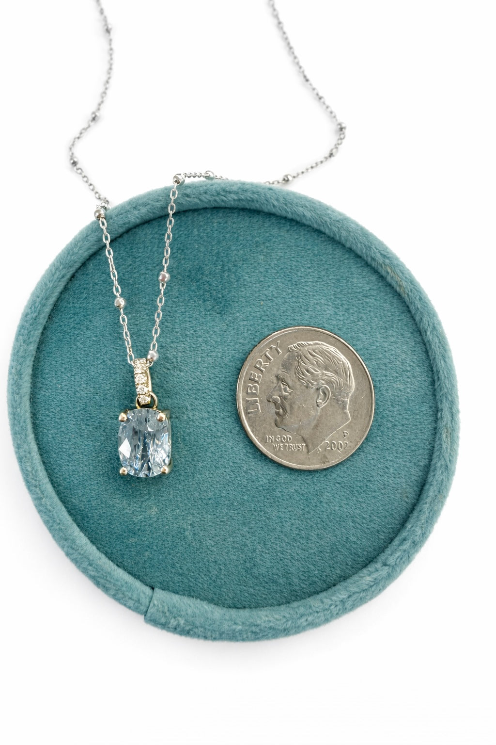 Blue Sapphire & Diamond Pendant