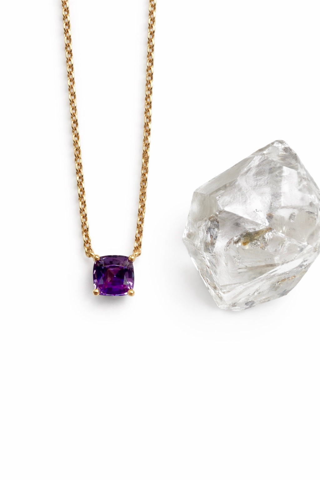 Purple Tanzanite Cushion Pendant