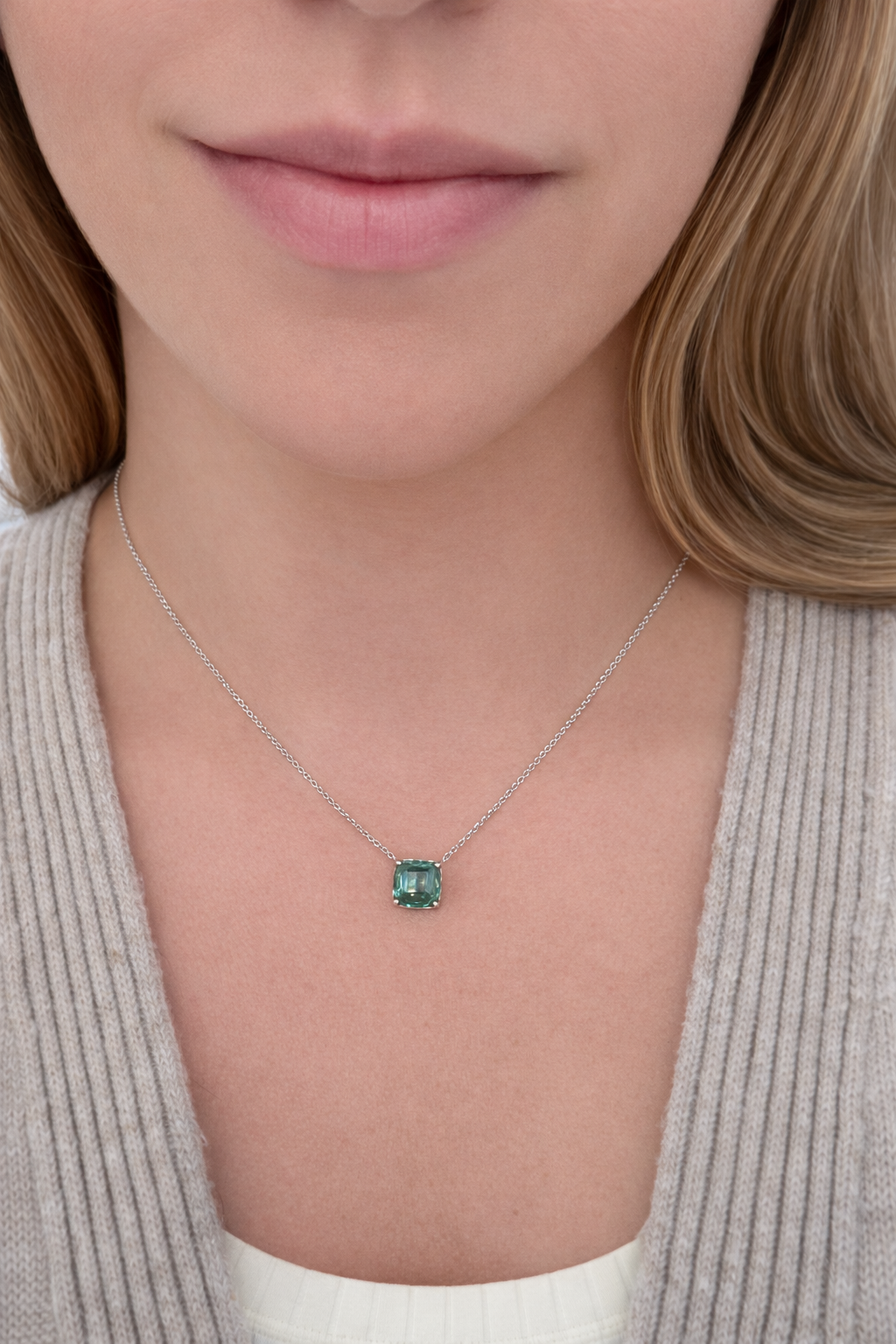 Teal Tourmaline Pendant