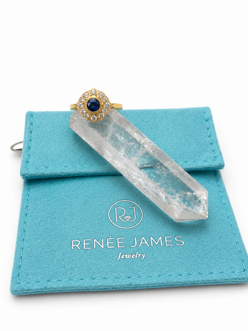 Sapphire Halo Ring