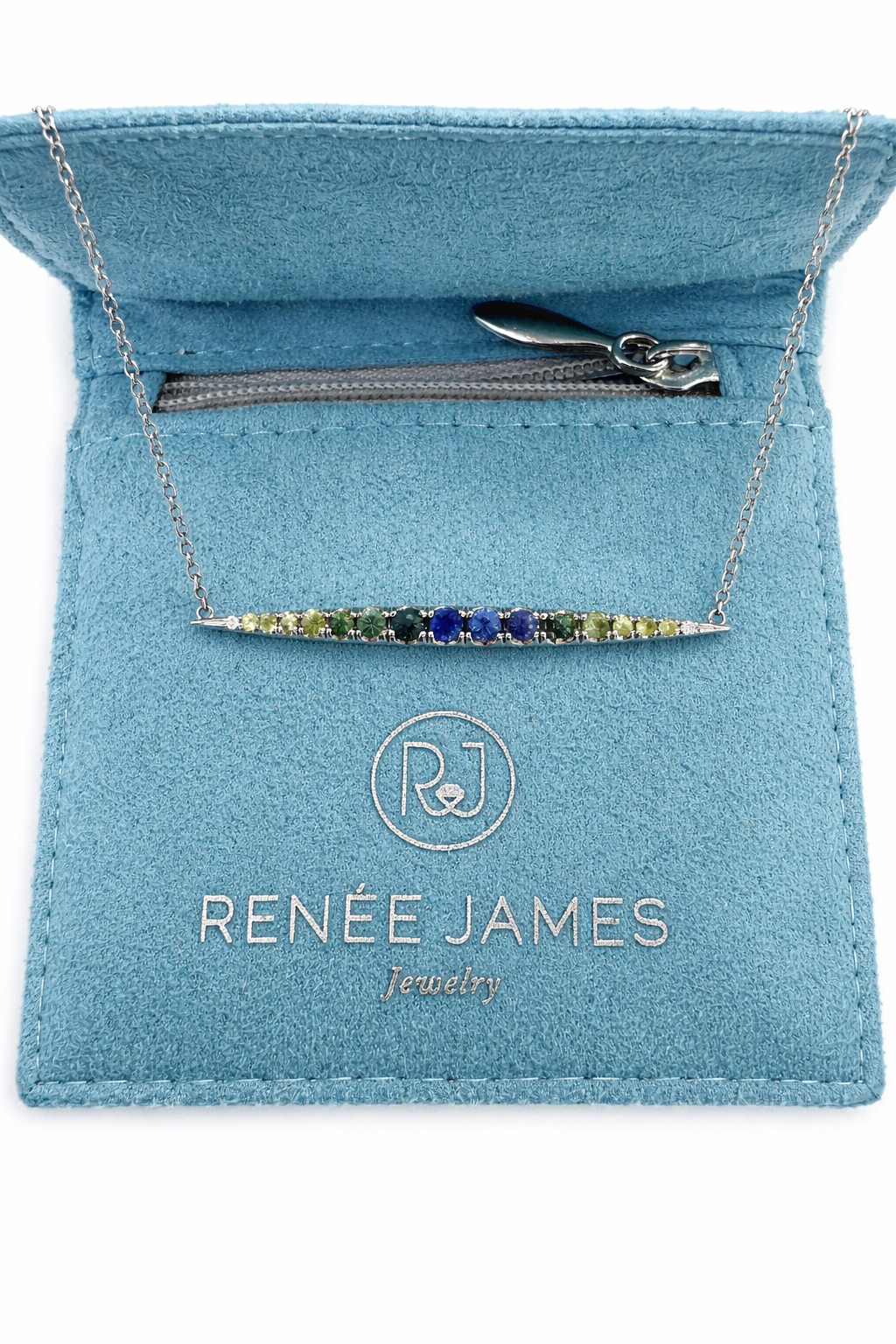 Ombré Montana Sapphire Bar Pendant