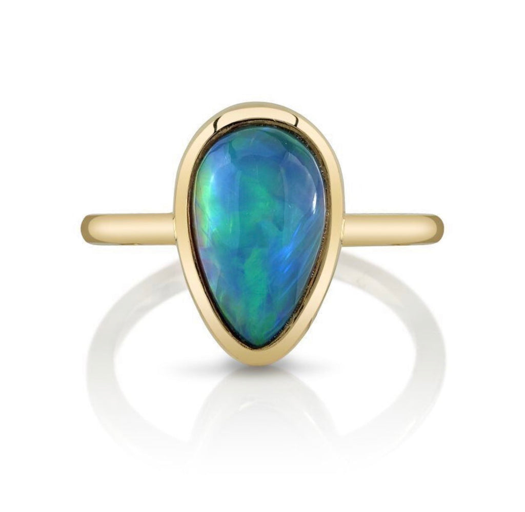 Opal Pear Ring