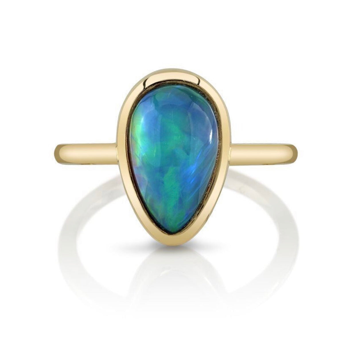 Opal Pear Ring